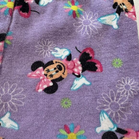 Disney Minnie Mouse Toddler Girls Summer Sleep Set Purple Pink Flowers Size 12M - Picture 6 of 12